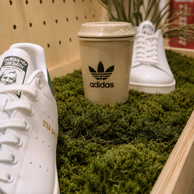 Moss Wall - Adidas window display, MOE