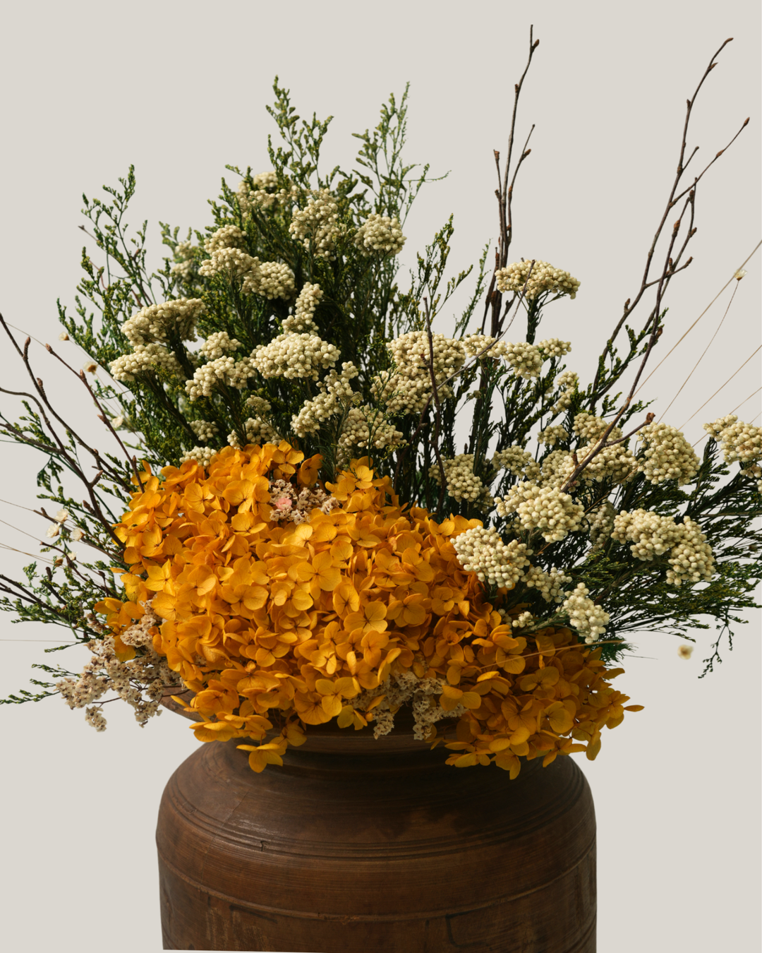 Golden Dried Floral Arrangement