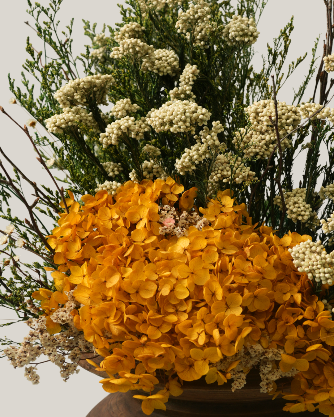 Golden Dried Floral Arrangement