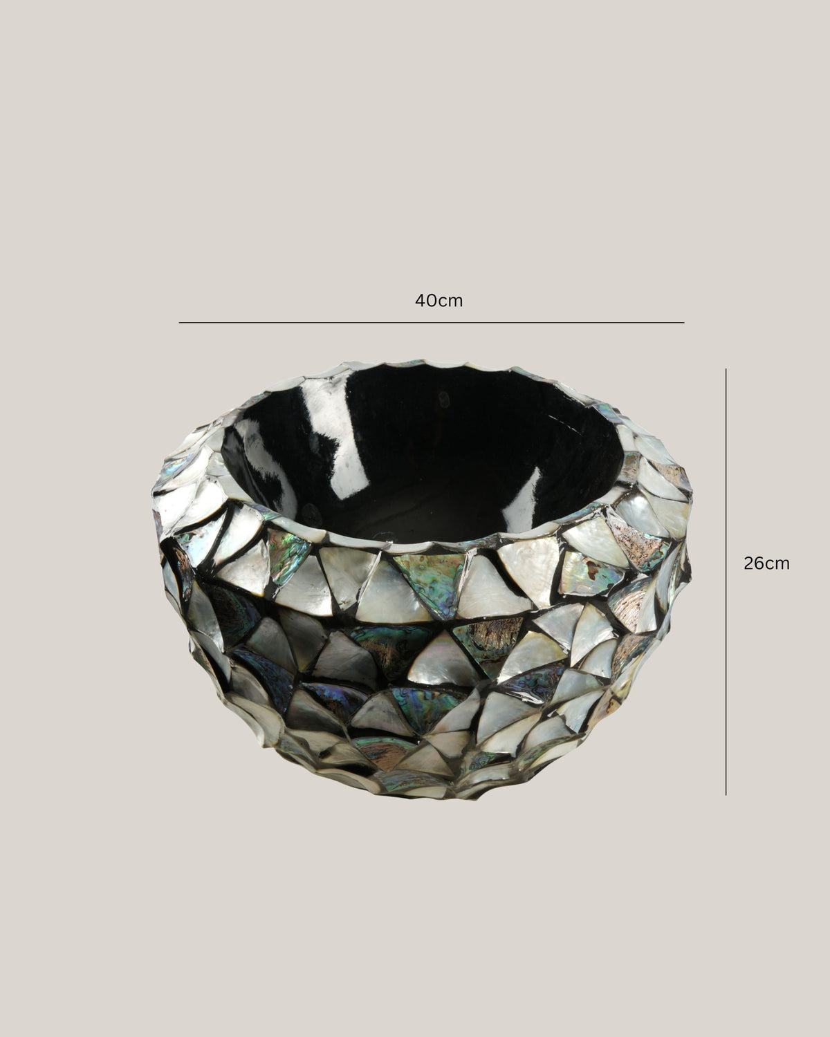 Bowl Aurora MOP Silver Blue