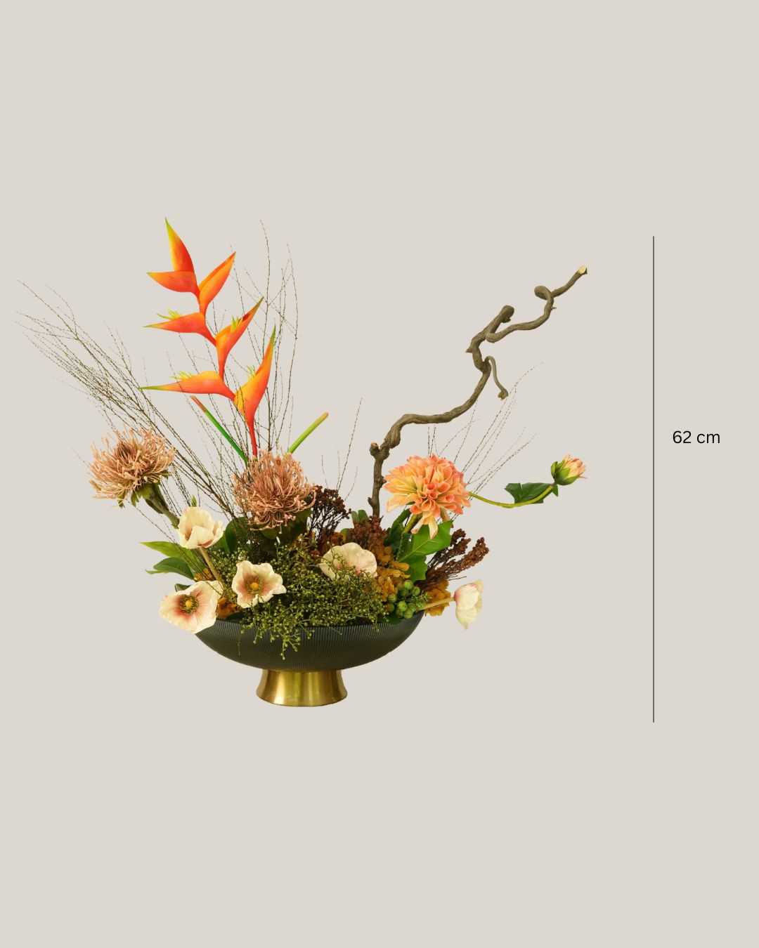 Ember Bloom Sculptural Floral Arrangement