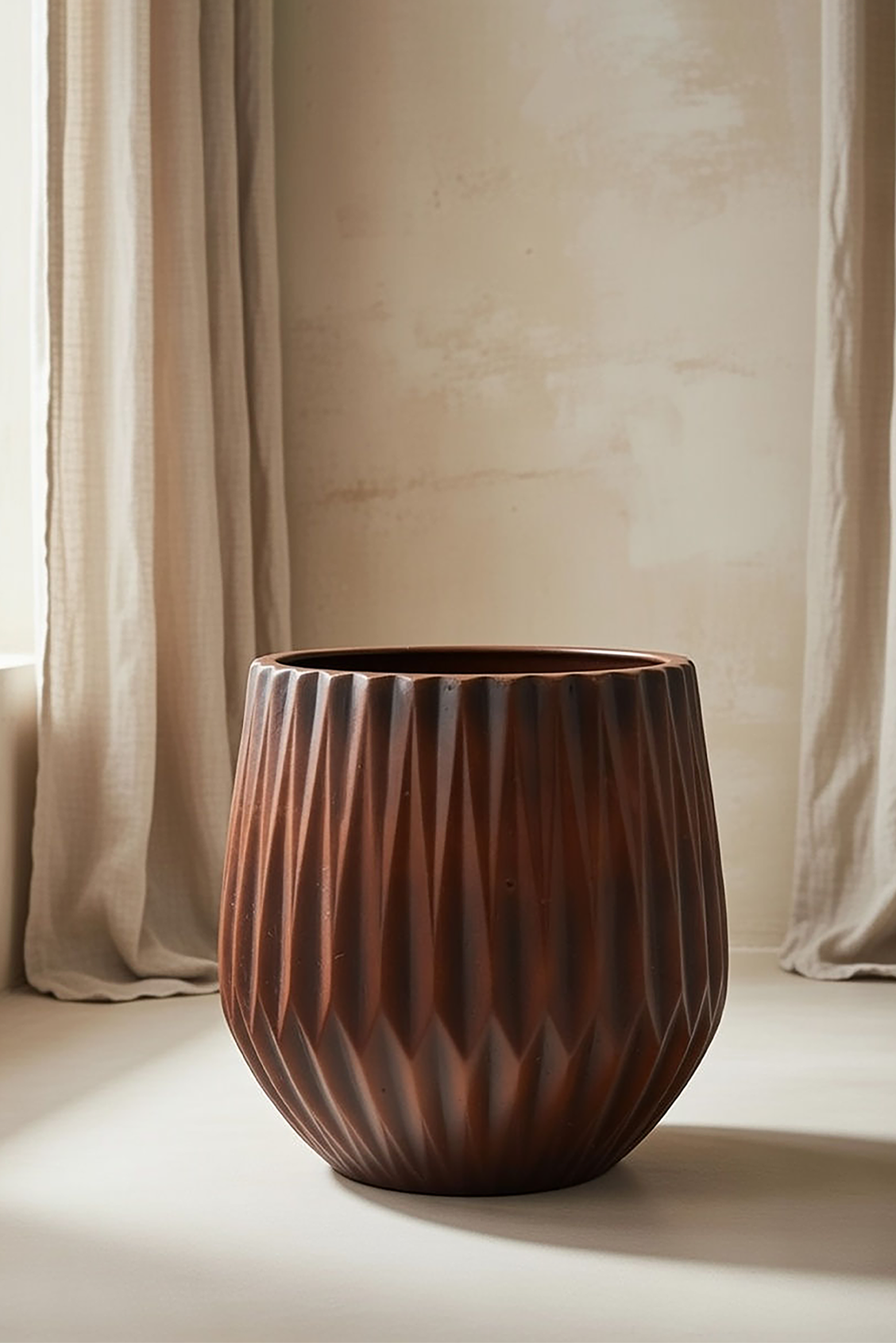 Redrop Quill Planter – Wood Look
