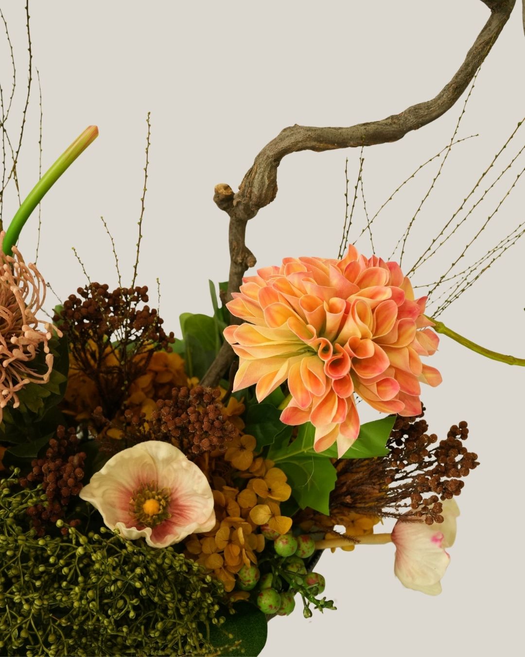 Ember Bloom Sculptural Floral Arrangement