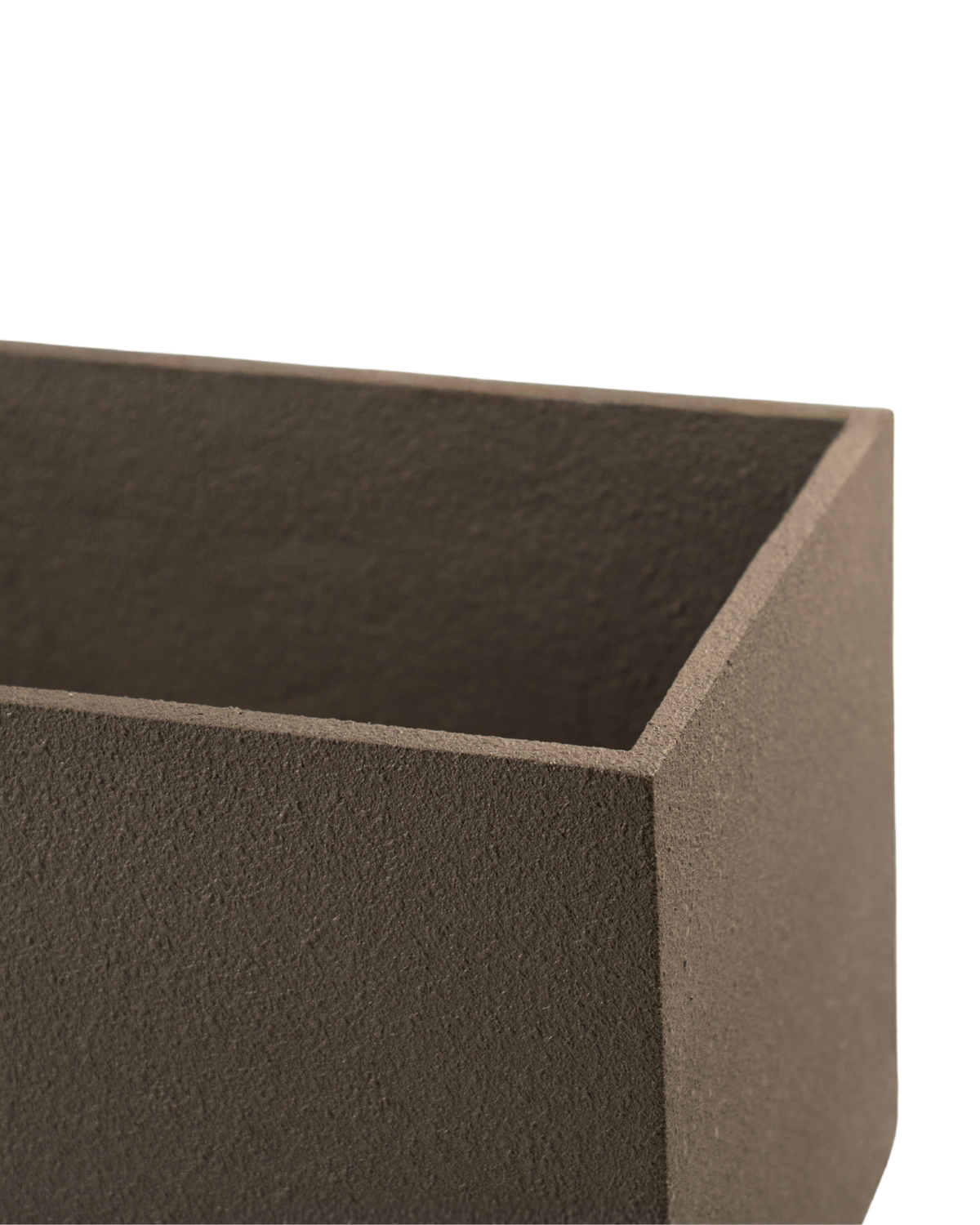 Cubo Planter Grinded Brown