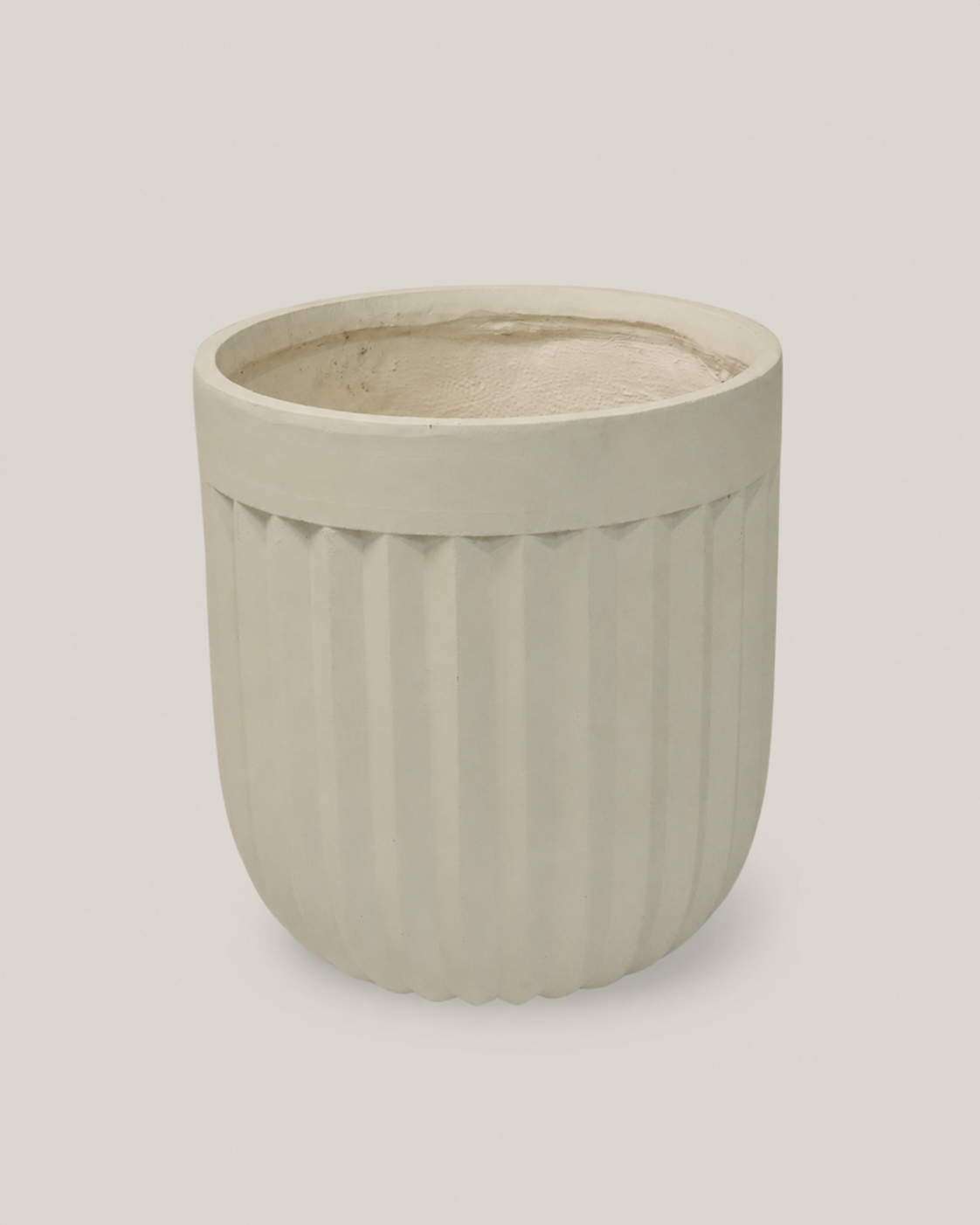 Fluted Fiberclay Pot