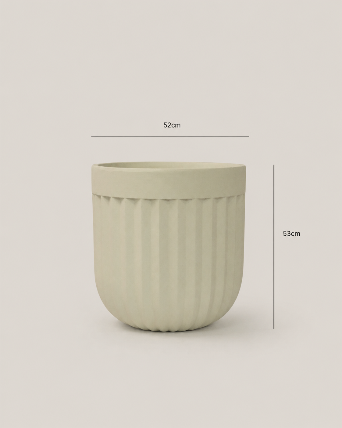 Fluted Fiberclay Pot