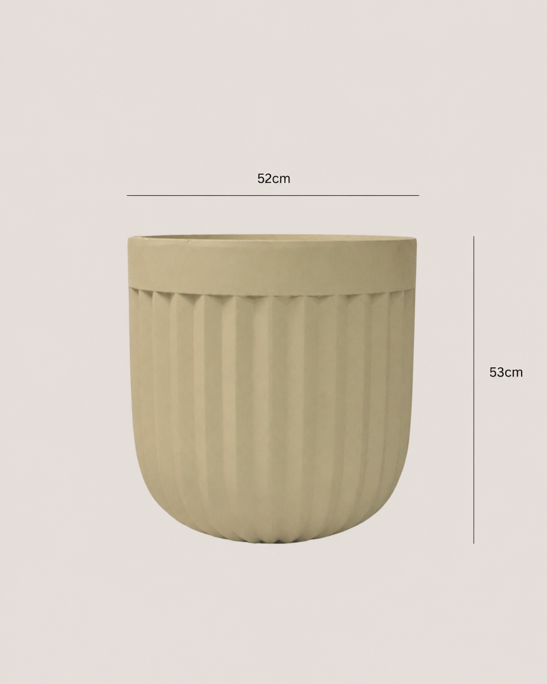 Fluted Fiberclay Pot