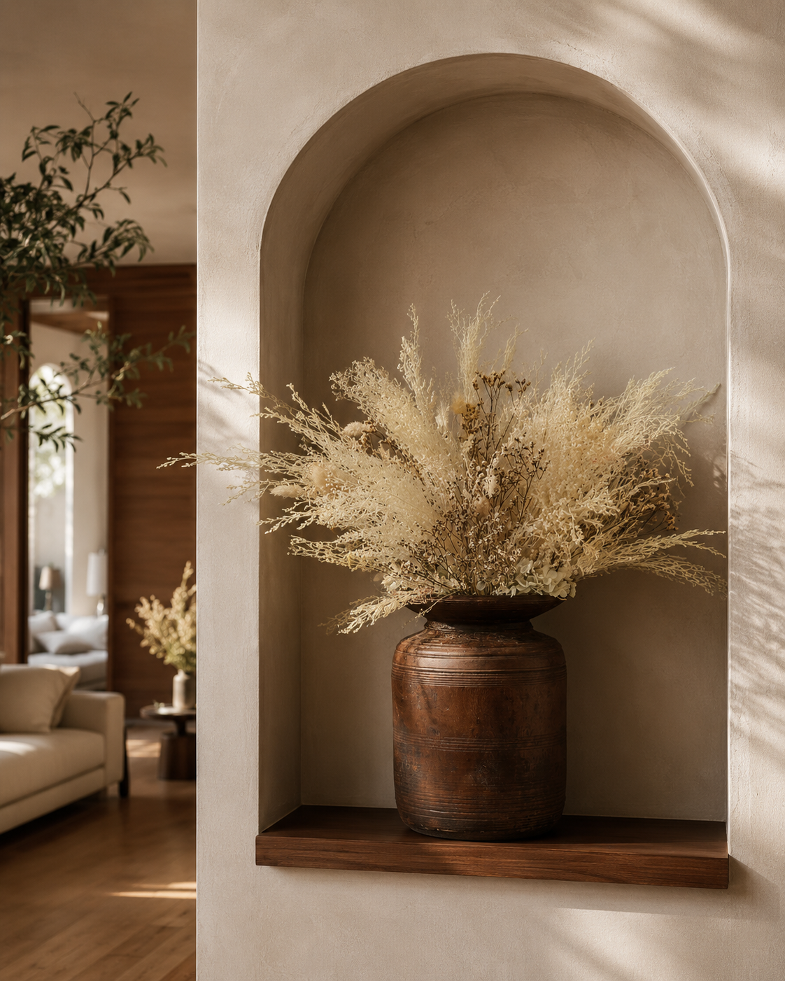 Ivory Dried Floral Arrangement