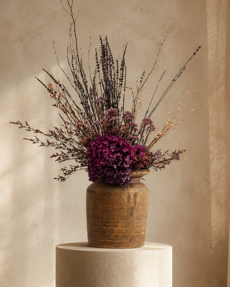 Magenta Hydrangea Arrangement