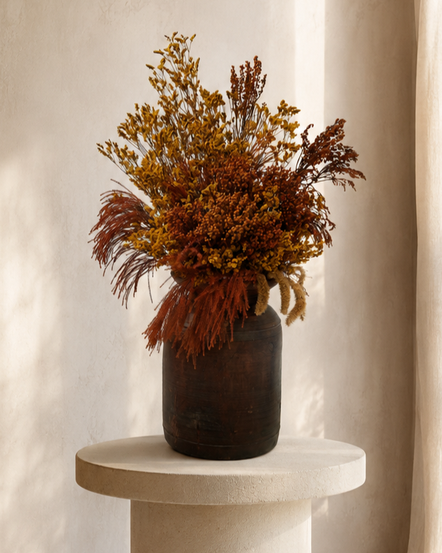Harvest Ochre Dried Floral Arrangement