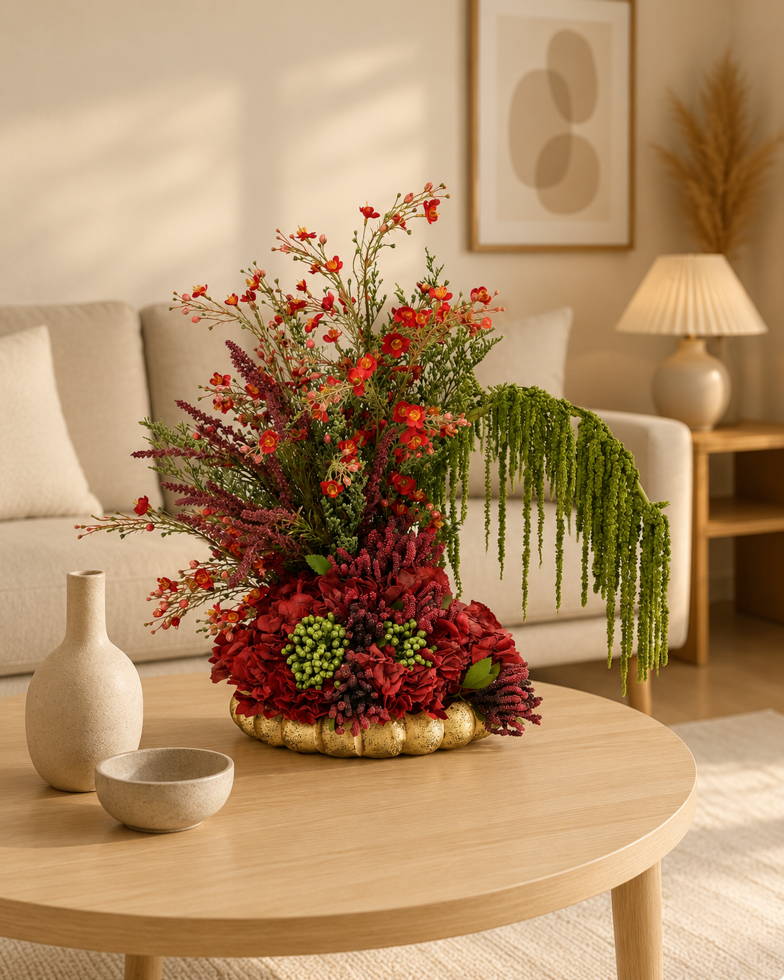 Ember Cascade Artificial Floral Arrangement