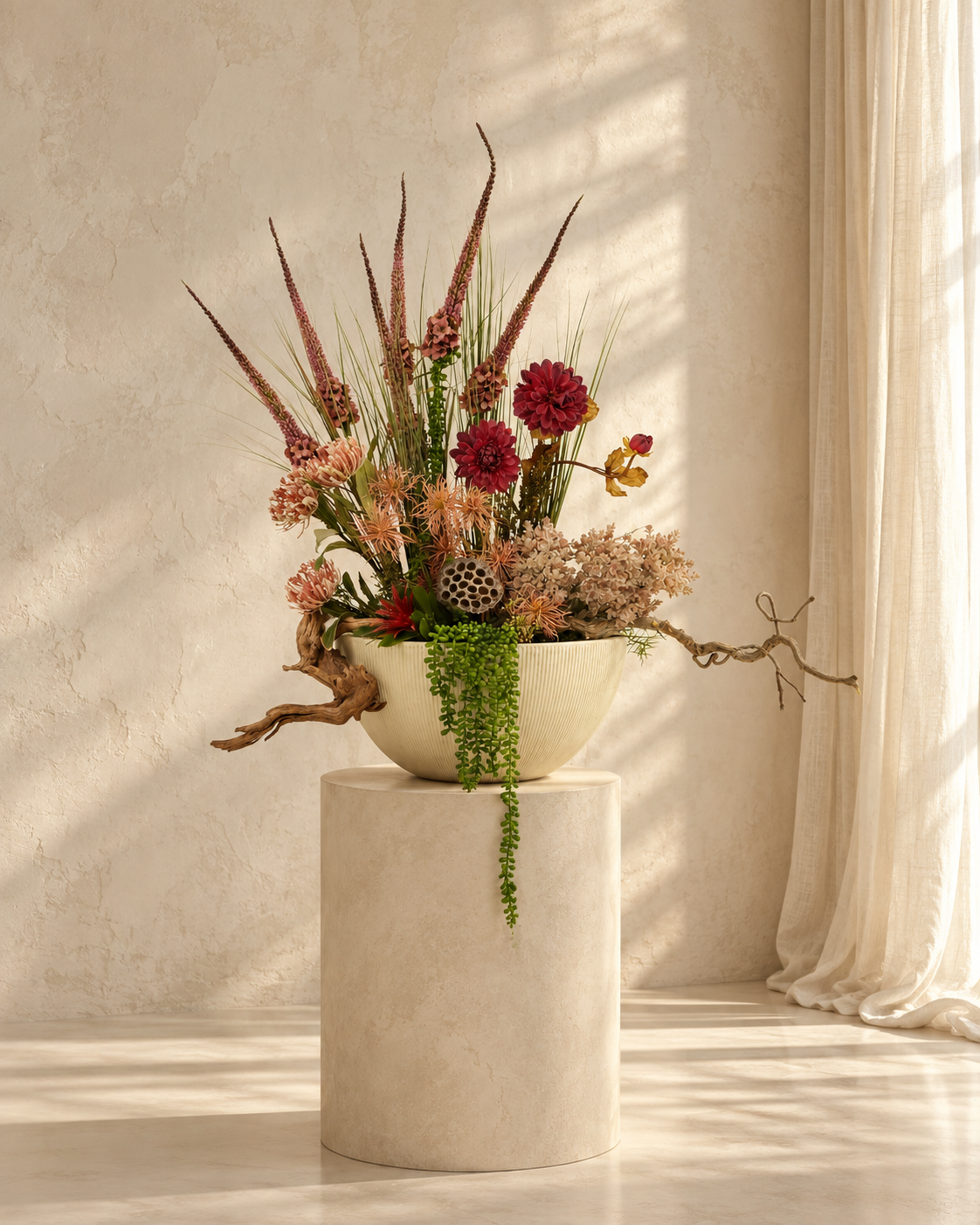 Crimson Wildwood Botanical Arrangement