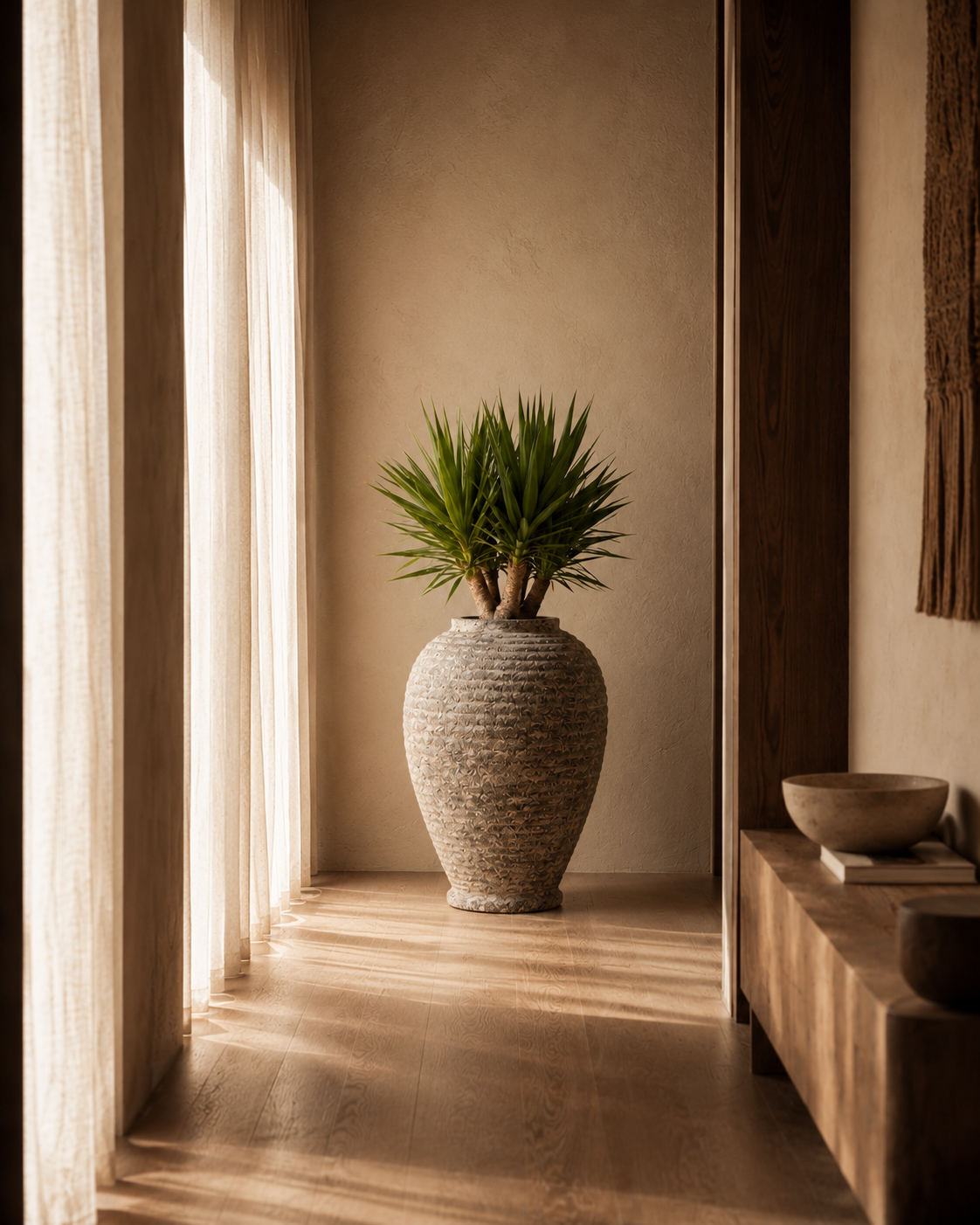 Alibaba Ribbed Antique Polystone