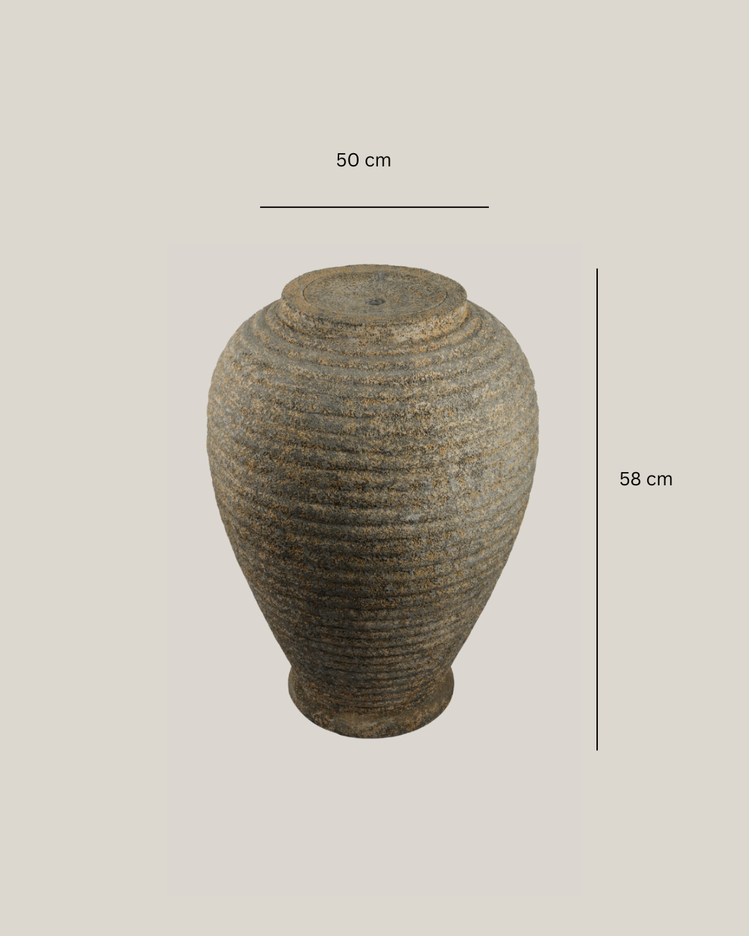 Alibaba Ribbed Antique Polystone