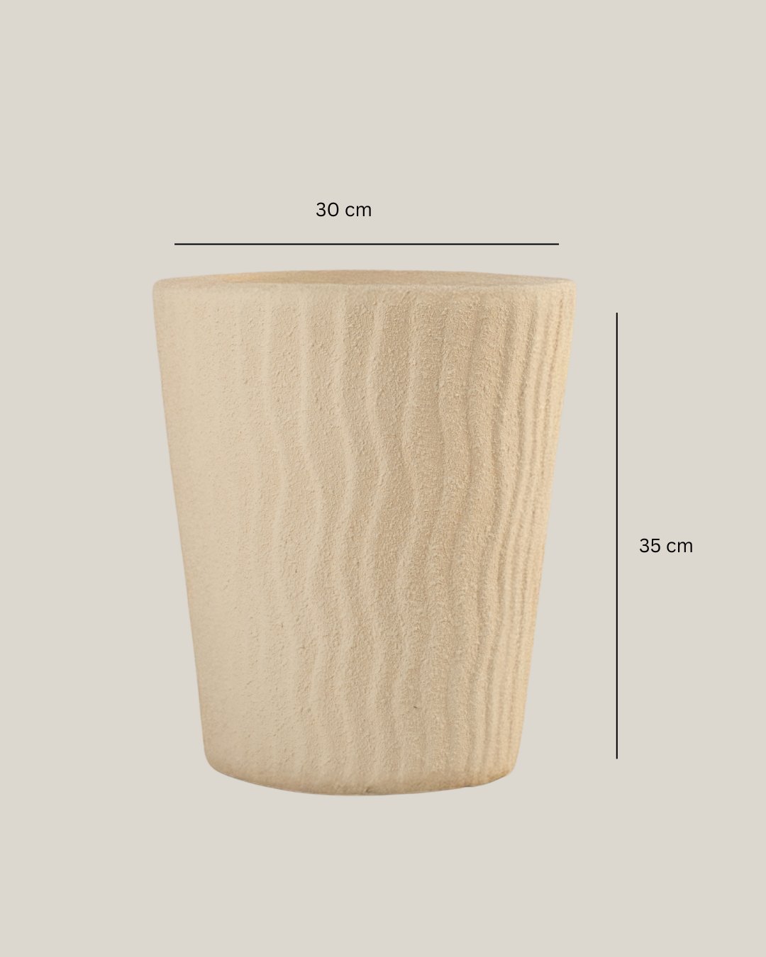 Ripple Planter Grinded Cream