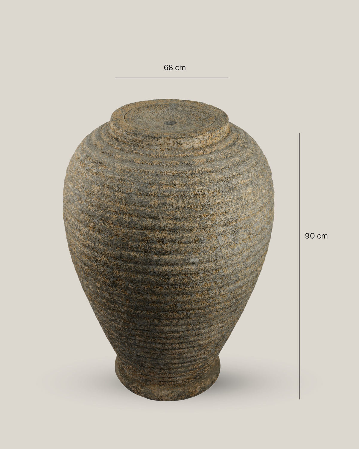 Alibaba Ribbed Antique Polystone