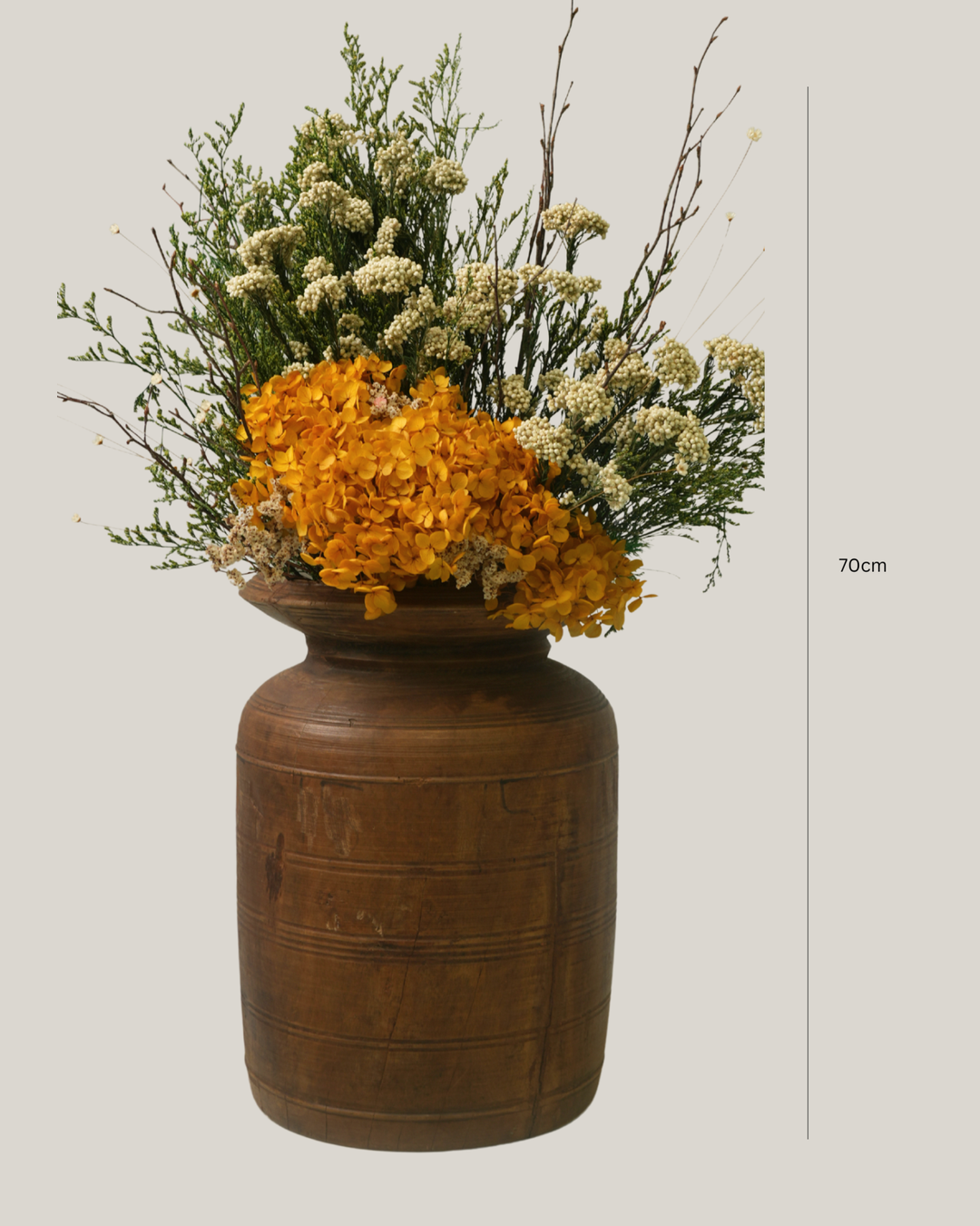 Golden Dried Floral Arrangement