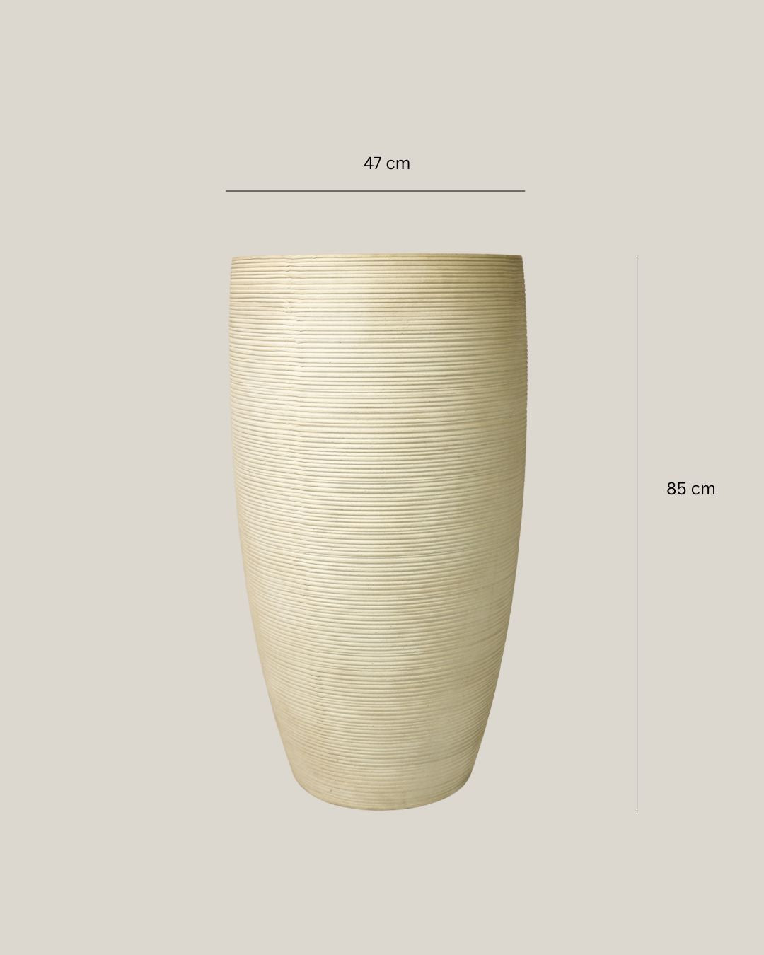GD Long Egg Pot Antique White