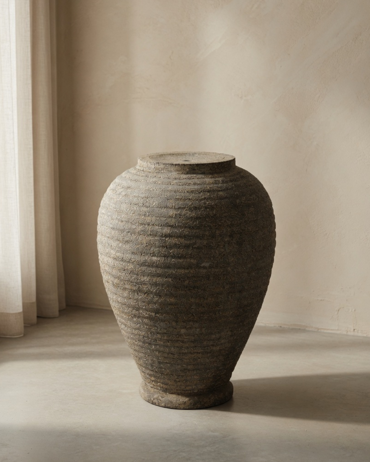 Alibaba Ribbed Antique Polystone