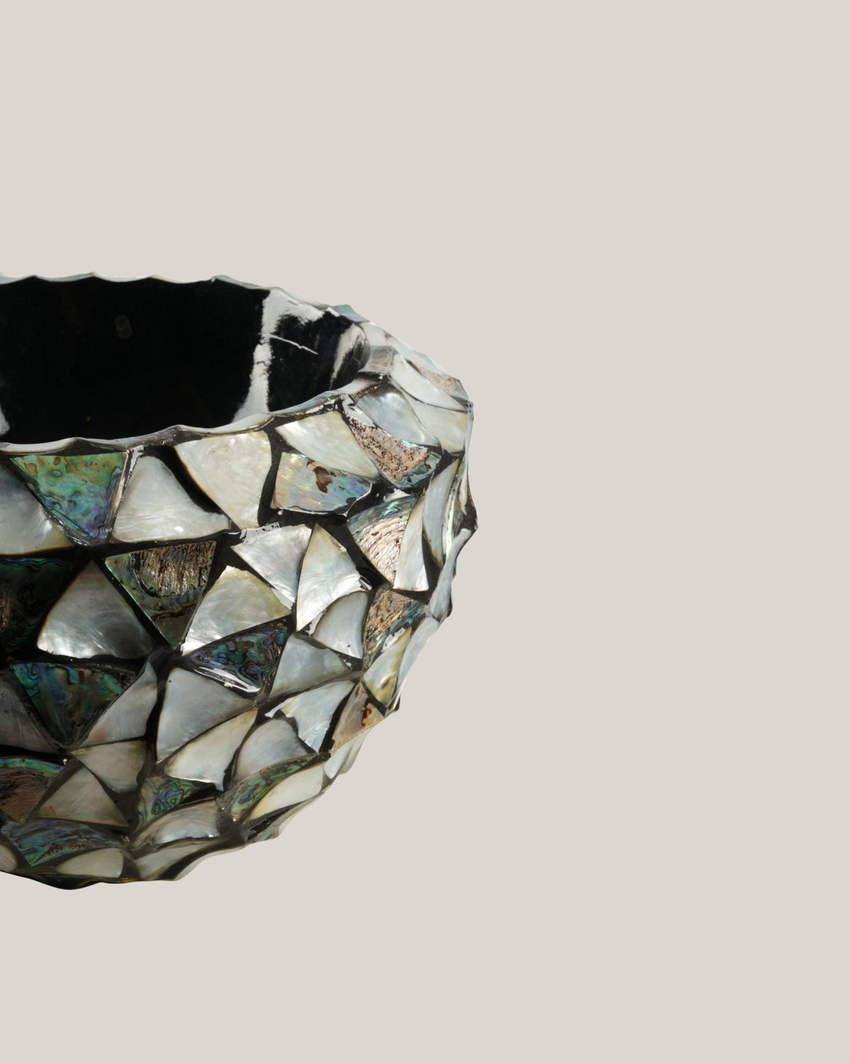 Bowl Aurora MOP Silver Blue - Folivana Store