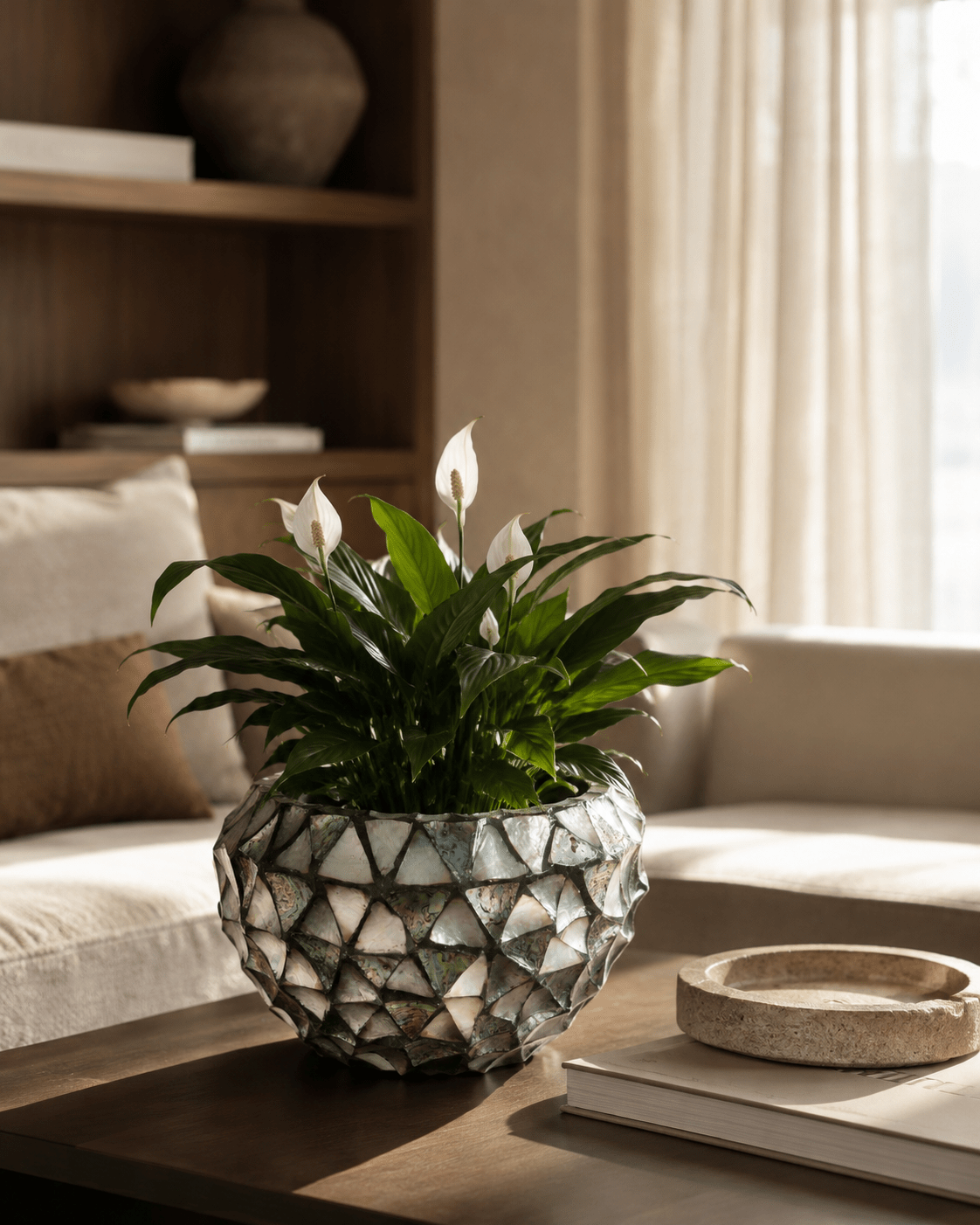 Bowl Aurora MOP Silver Blue - Folivana Store