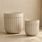 Fluted Fiberclay Pot - Folivana Store