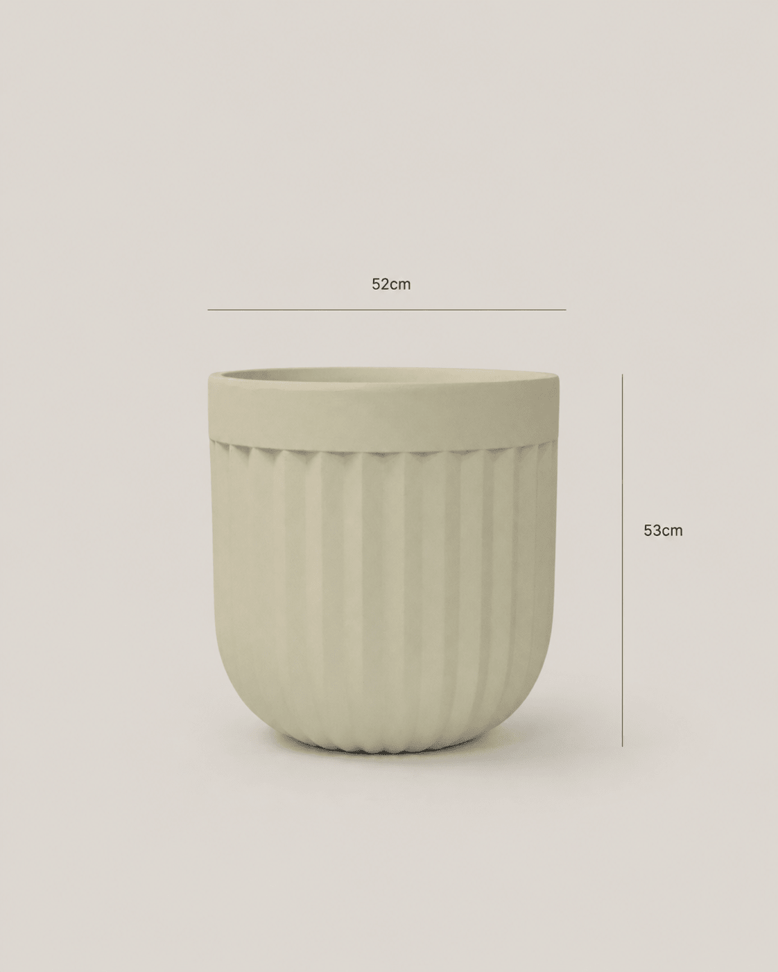 Fluted Fiberclay Pot - Folivana Store