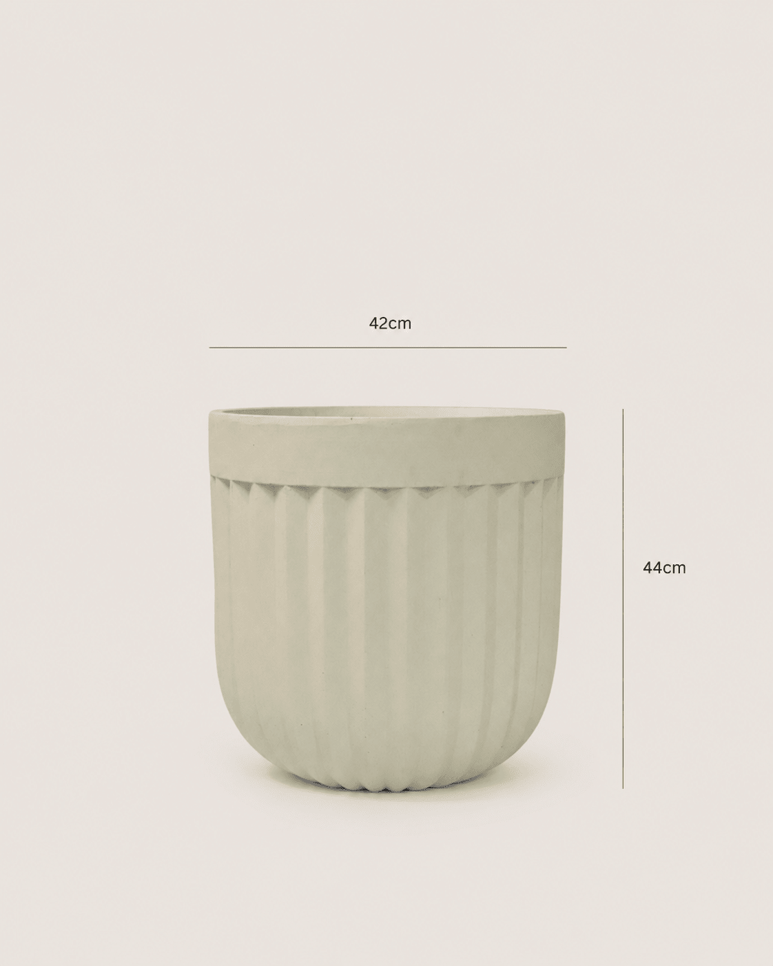 Fluted Fiberclay Pot - Folivana Store