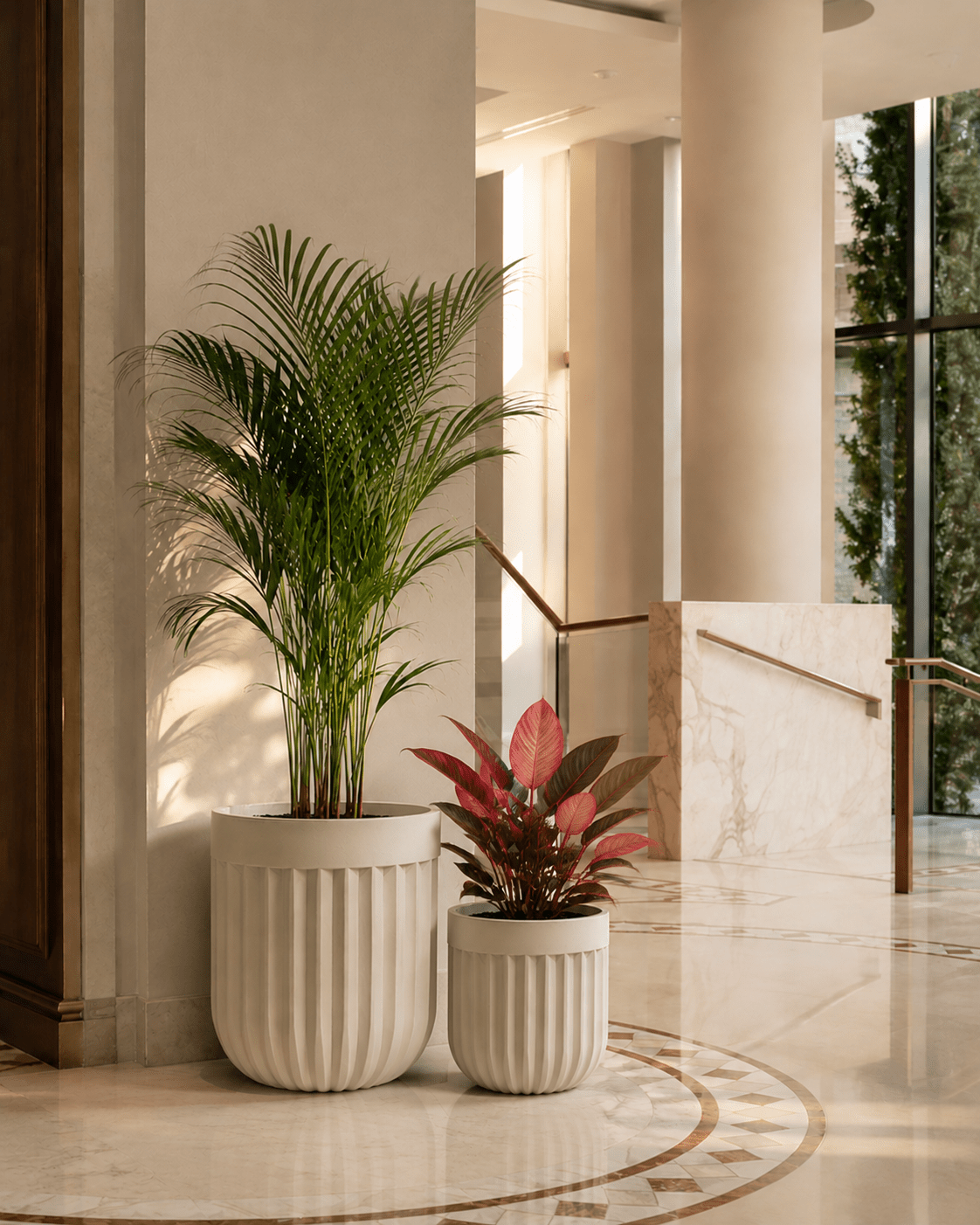 Fluted Fiberclay Pot - Folivana Store