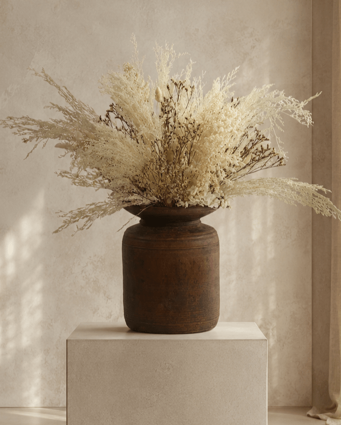Ivory Dried Floral Arrangement - Folivana Store