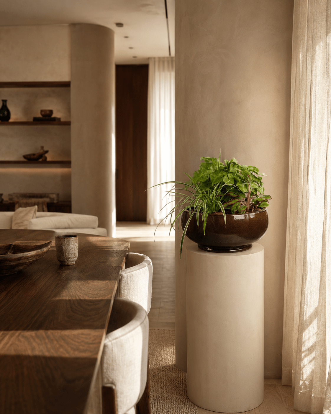 Mixed Plants Arrangement with Bowl Low Macchiato - Folivana Store