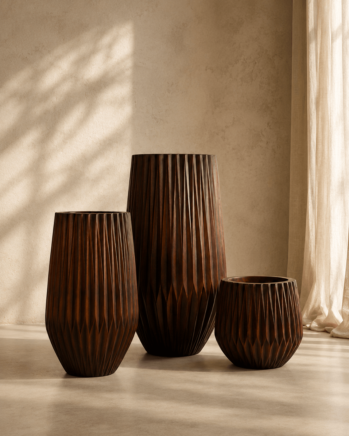 Redrop Quill Planter – Wood Look - Folivana Store