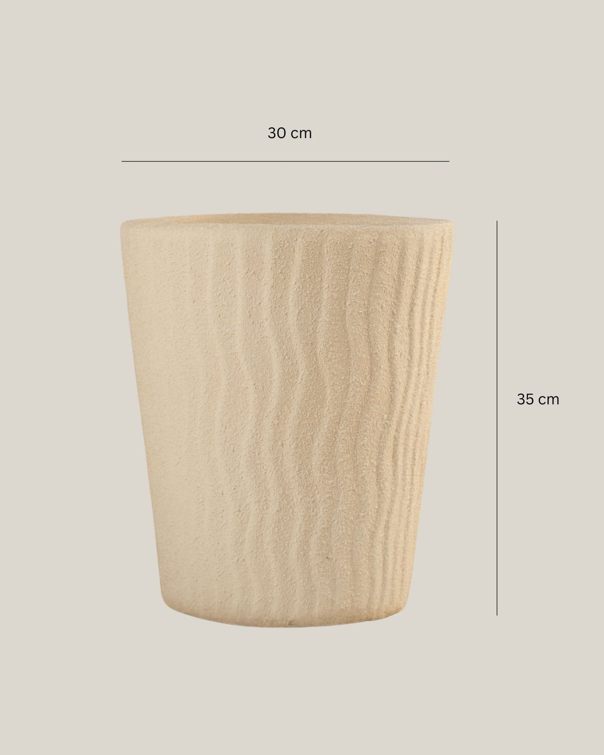 Ripple Planter Grinded Cream - Folivana Store