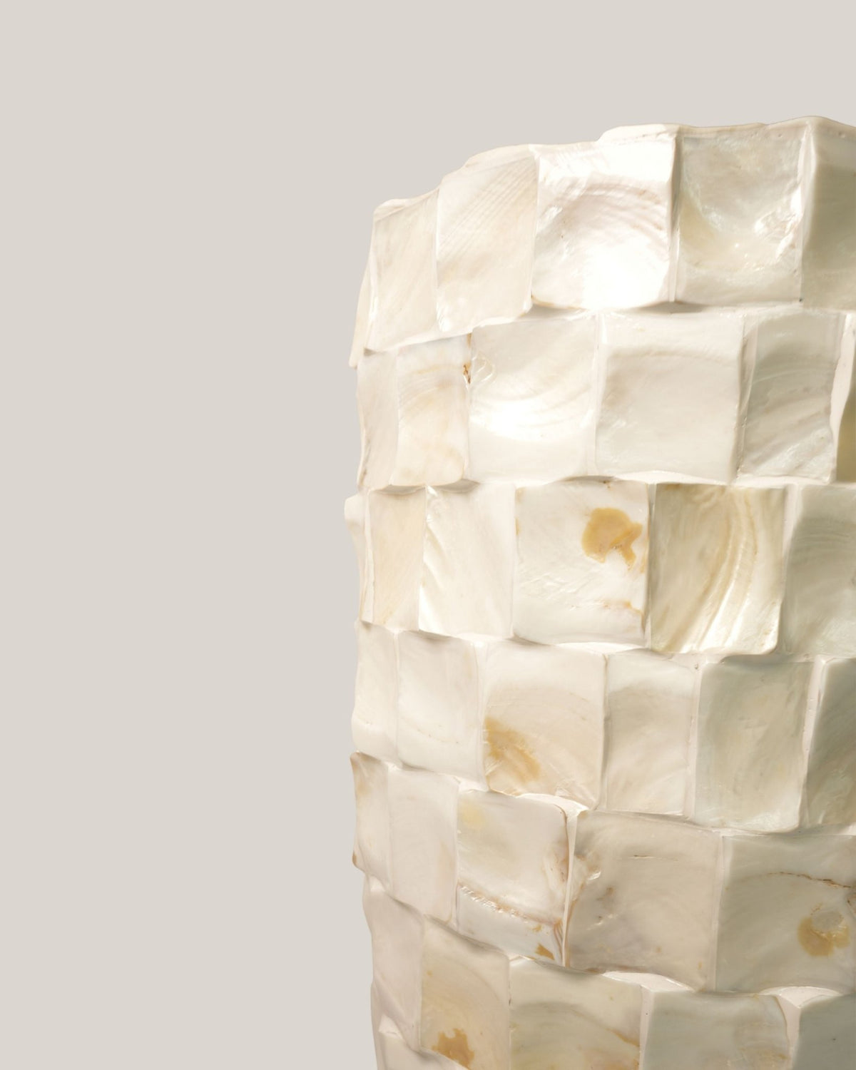 Teardrop Oval Mother of Pearl White Planter - Folivana Store